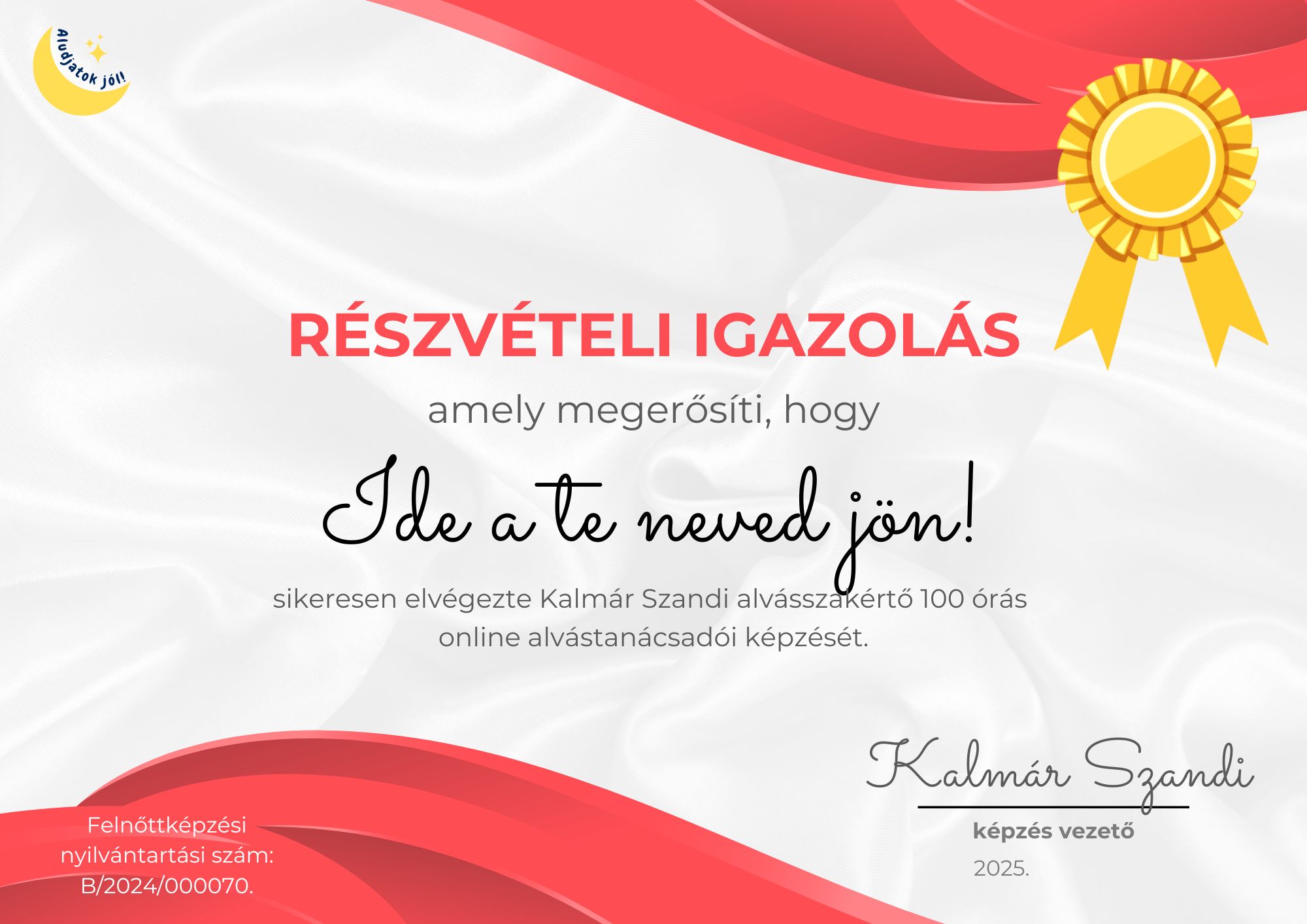 Részvételi igazolás