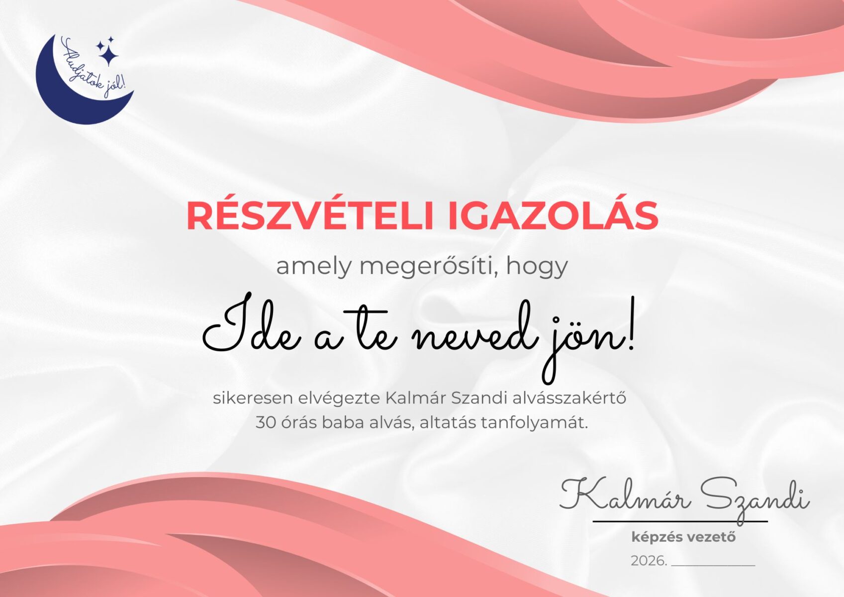 tanfolyam igazolás