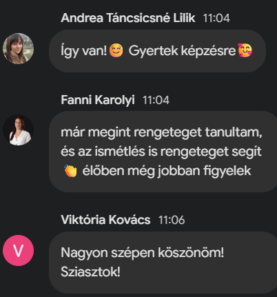visszajelzések a live alatt
